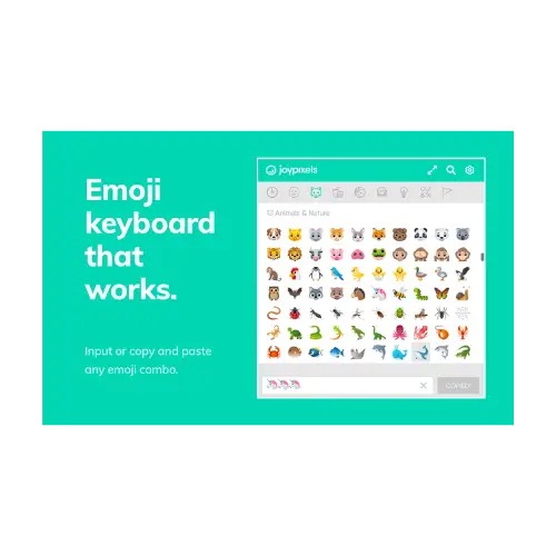 EmojiKeyboard by Joypixels Chrome extension promo screenshot from the Chrome Store